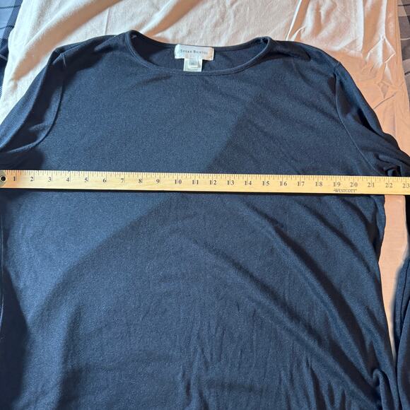 Susan Bristol Sweater Womens XL Black Long Sleeve Top Cotton Blend Layering - Picture 6 of 8